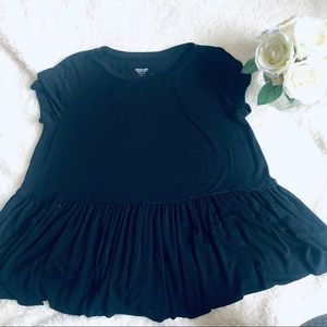 Mossimo Black Peplum Top